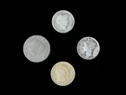 4 Coin US Estate Lot Set Barber Dime Indian Head Liberty V & Mercury