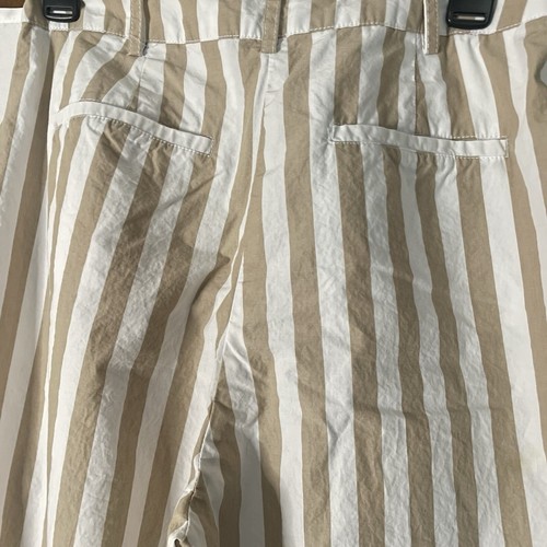 Urban Outfitters pantaloni da donna a botte in cotone a righe pieghe a botte taglia 6 - Foto 6 di 7
