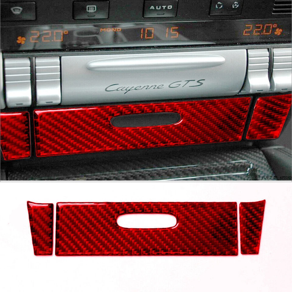 Полный комплект отделки салона из красного углеродного волокна для Porsche Cayenne Sport 29 шт. - Изображение 4 из 4