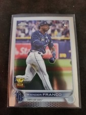 2022 Topps Chrome Baseball Wander Franco Base RC Rookie Card #35 Rays Gold Cup