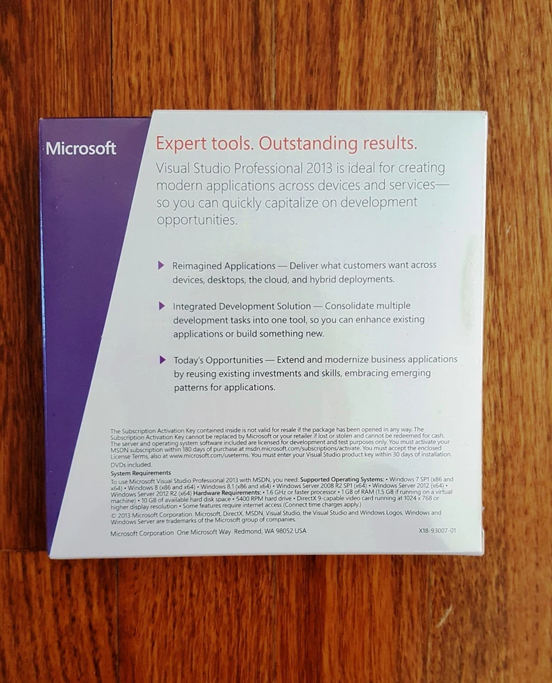 Visual Studio Professional 2013 con MSDN, SKU 79D-00326, caja sellada al por menor Foto 2 de 3