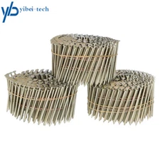 3600Pcs 2-1/2” × .09” Ring Shank Galvanized Siding Nail 15 Degree Wire Coil New