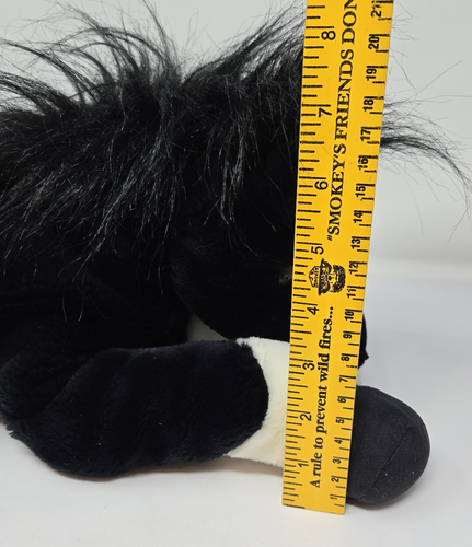 Vtg Black Stallion Horse Plush Stuffed Animal White Star & Socks -Hong Kong - Picture 16 of 18