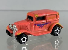 Vintage Micro Hot Wheels Hot Rod Peach Pink Purple W  Car Mini 1988