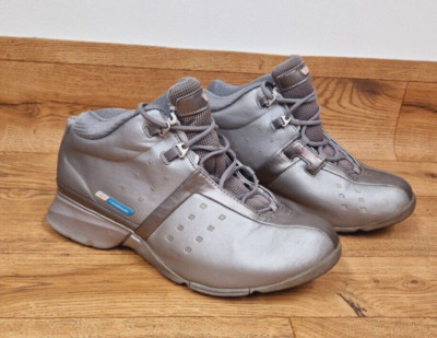 Reebok Silber Stiefel Gr. 7 Metallic Hydromove High Tops Archband Retro Vintage