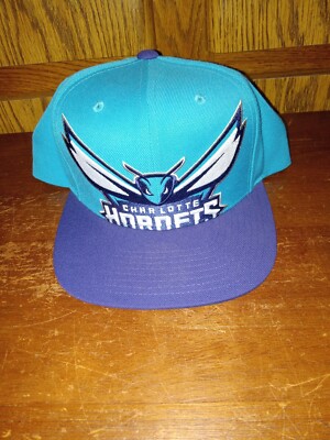 Mitchell & Ness Charlotte Hornets Hat Cap Snapback Adj NBA Embroidered Moscot