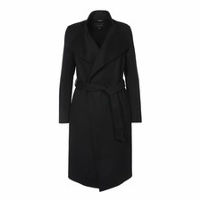 mackage nori belted wide lapel coat