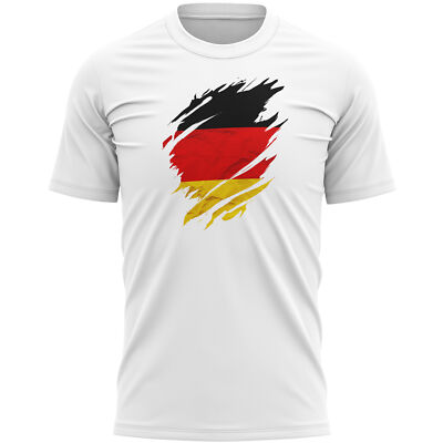 Germany Torn Mens T Shirt shirt Football Sports Event Him European Tee German...