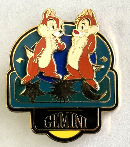 VINTAGE 2002 DISNEY CHIP AND DALE JUNE GEMINI ZODIAC HOROSCROPE PIN