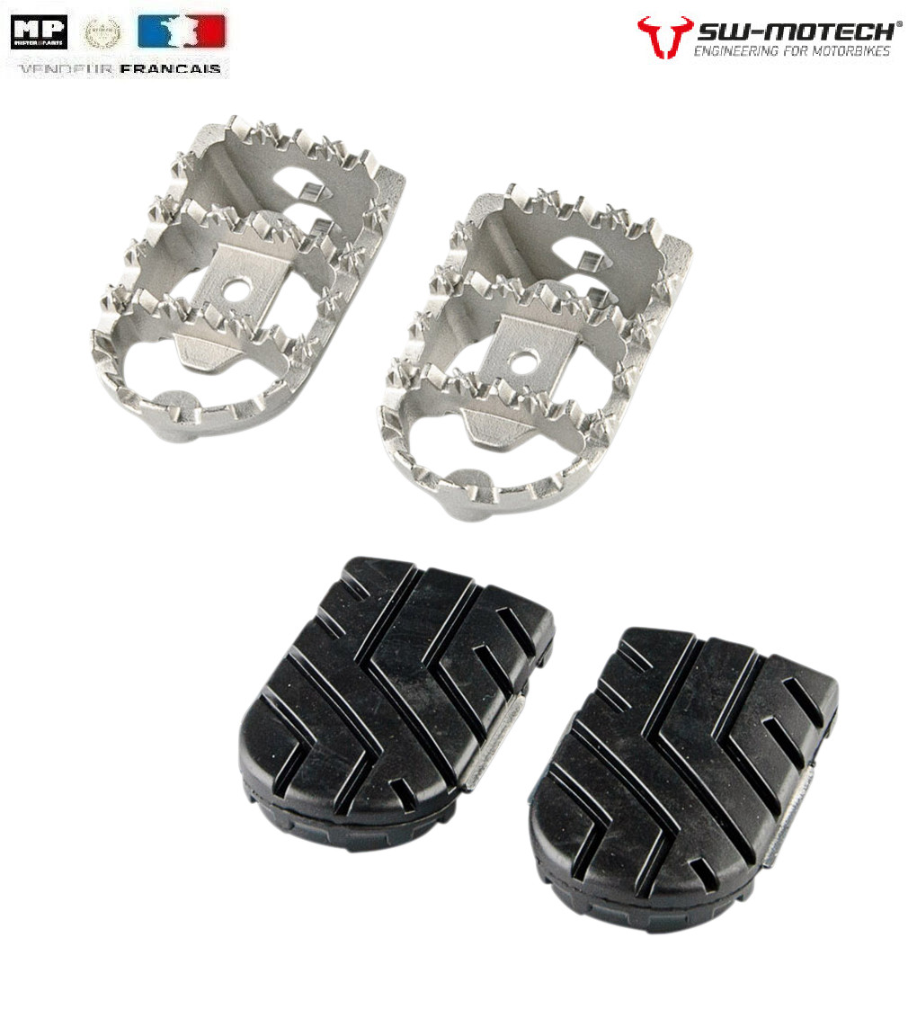 Repose-pieds acier SW-MOTECH ION pour soulager les genoux en voyage