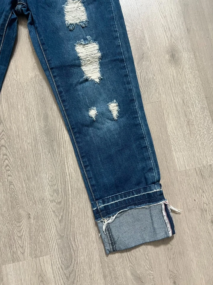 Pantalones de mezclilla AJ Armani para mujer desgastados de pierna recta talla 26 Foto 2 de 4