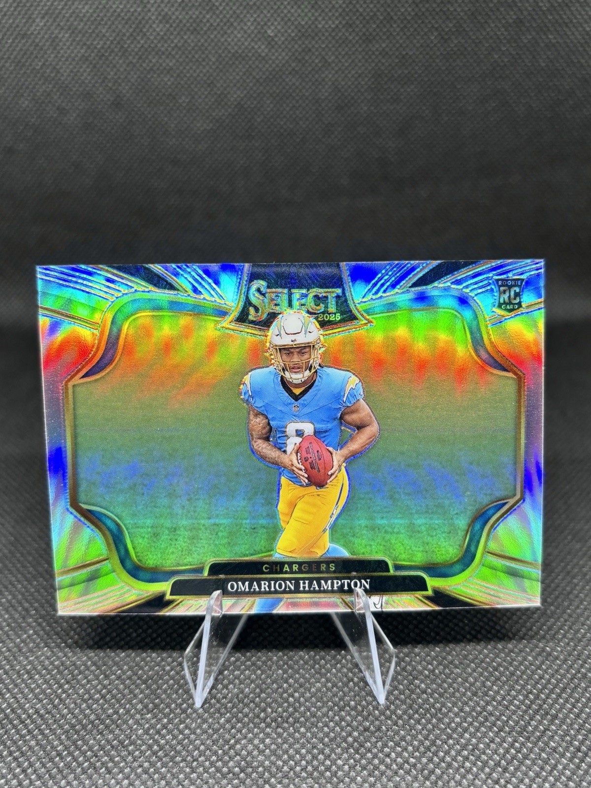 2025 Panini Select Omarion Hampton Silver Field Level