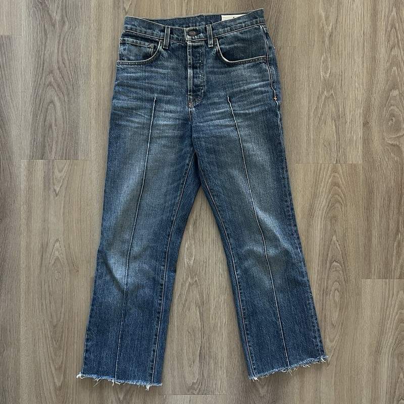 Imogene and Willie Wyatt Montrose Jeans Straight Leg Seam Denim Blue SZ 28 GREAT