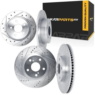 For Subaru Crosstrek 2016 2017 Brake Rotor Set Front and Rear | Vented Rotor