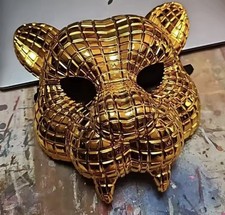 Metallic Leopard Half Face Golden Cosplay Mask Costume Accessories Top Quality