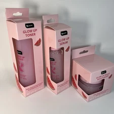 B Pure Glow Up Set of 3 Watermelon Toner Serum Night Moisturizer Niacinamide NEW