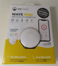Airthings 2928 Wave Mini Battery Operated Smart Indoor Air Quality Monitor