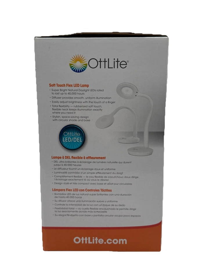 Lámpara LED OttLite Soft Touch Flex D5900C-Blanco Foto 2 de 4
