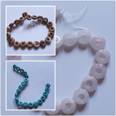 10mm Edelstein Abakus Donut Charm Perlen Schmuckherstellung - 20 Perlen Strang