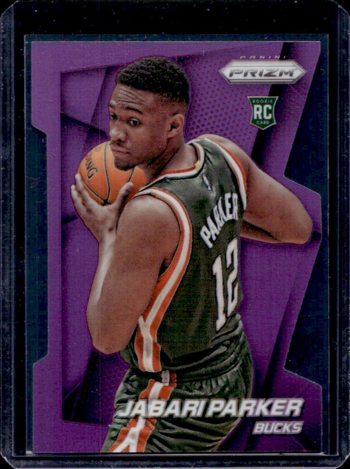 2014-15 Prizm Jabari Parker RC Prizm Purple Die Cut #21/139 Bucks