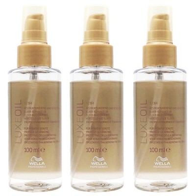Wella SP Luxe Oil Keratin Elixir Für Keratin-Schutz, (3er Pack) 100ml