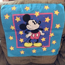 NOS 90s Disney Star Mickey Mouse Handkerchief Bandana USA Made