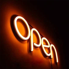 LED Open Sign,16x6 inch Open Signs for Business Window,With multiple flashing...