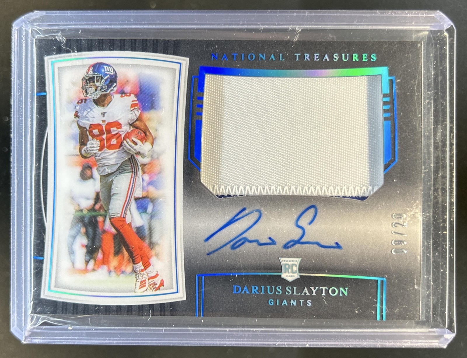 Darius Slayton Panini National Treasures #200 Autograph Patch Midnight
