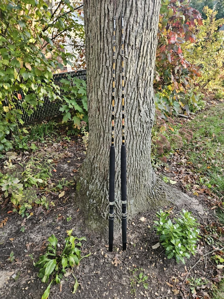 2 троллинговых удилища Penn Tuna Stick Rod 3950 RCSS 5 футов 40-100 фунтов Aftco чистые ролики! - Изображение 2 из 4