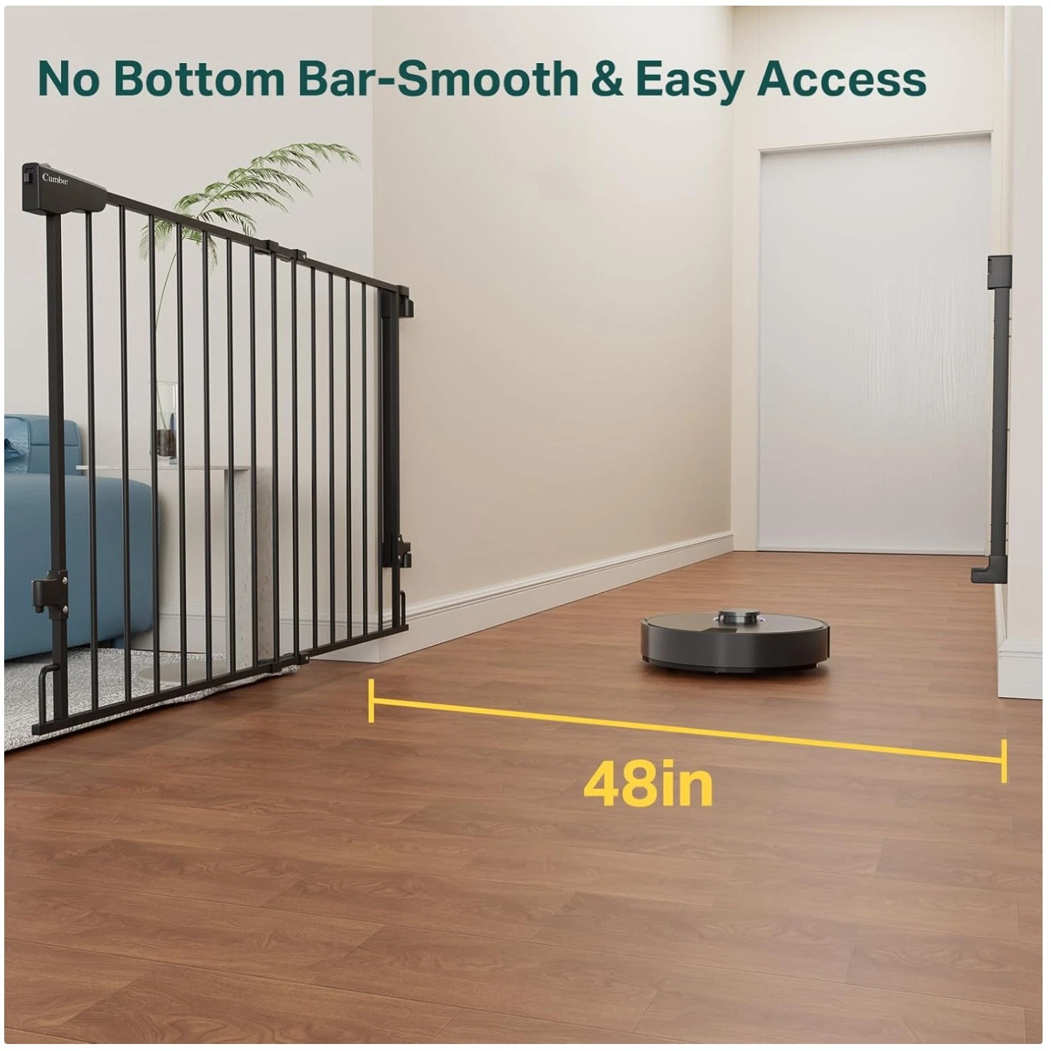 Stairway Baby Gate - Hardware Mounted for Maximum Security