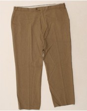 CHAPS Mens Total Comfort Straight Chino Trousers W40 L30 Beige Polyester CM52