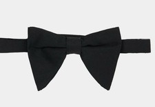 New GUCCI Silk Bow Tie Black Made in Italy