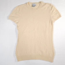 Worth Top Women's P Cream 100% Cashmere Cap Sleeve