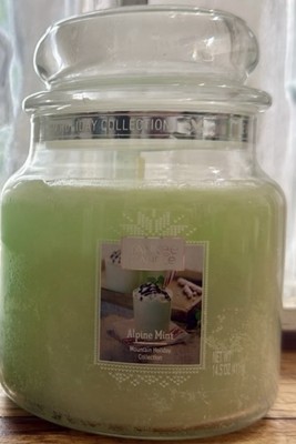 Yankee Candle Alpine Mint 14.5 Oz Medium Jar Winter Chocolate Candy Holiday