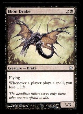 MTG Ebon Drake LP Light Play Fifth Dawn [3652]