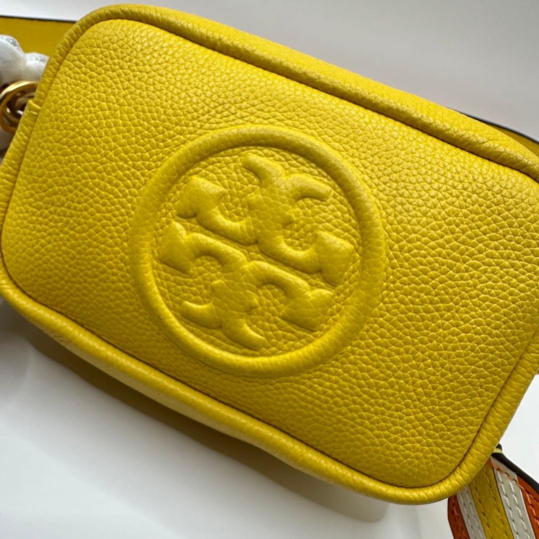 Tory Burch Perry Bombe Camera Bag Shoulder Bag Leather Yellow Women's From Japan thumbnail 13