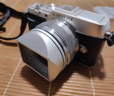 New Metal Lens Hood with Cap Black/Silver for Panasonic LUMIX G 20mm F1.7 I ASPH