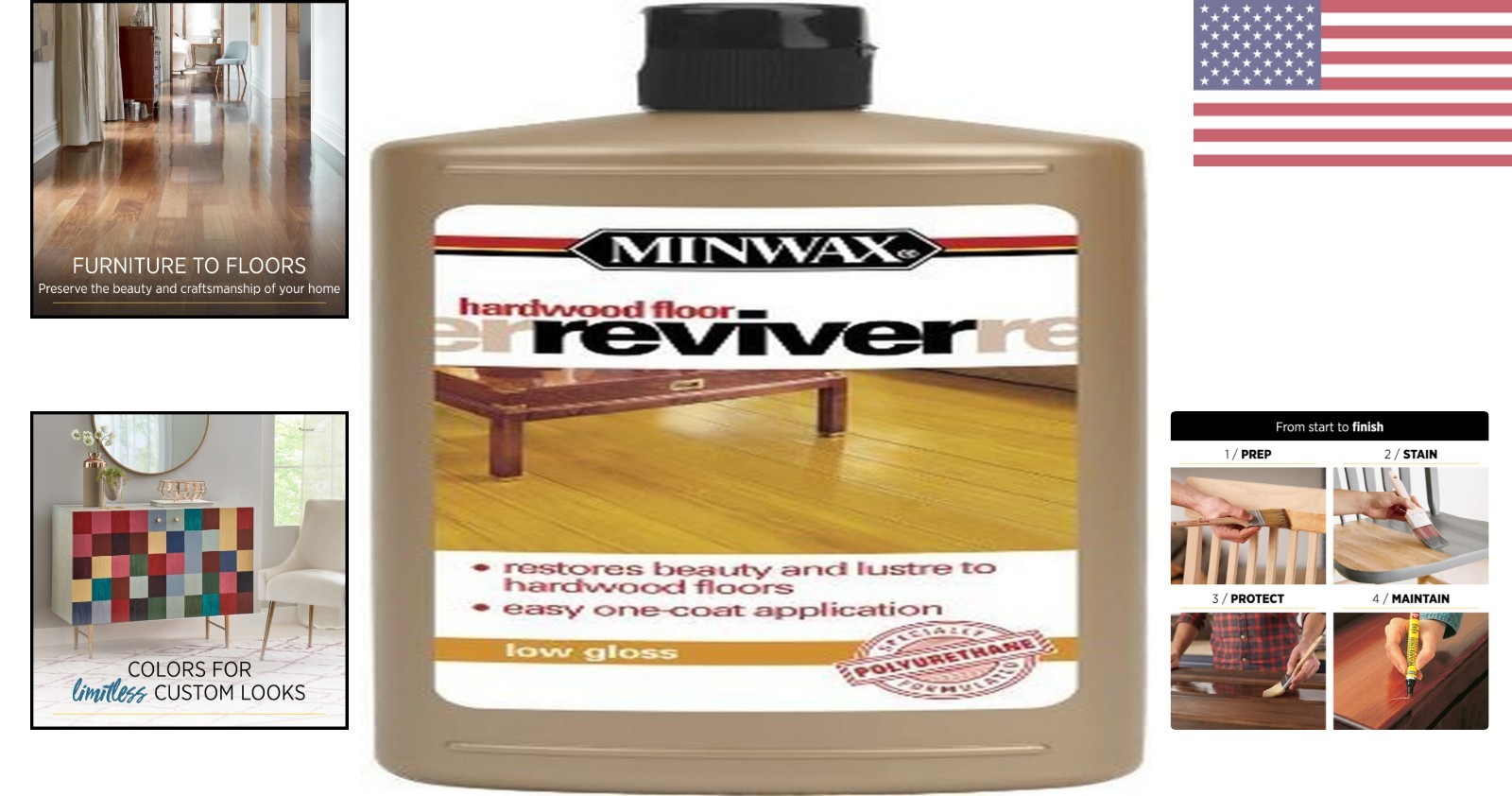 Minwax Hardwood Floor Reviver, 32 oz – Renew Shine with Low Gloss Finish