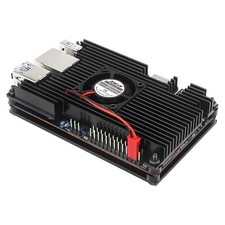 Aluminum Case With Heatsink Black Metal Shell Protective For Orange Pi 5/5B