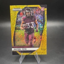 2025 Panini Prizm Draft Picks Bhayshal Tuten Gold Shimmer FOTL 15/15