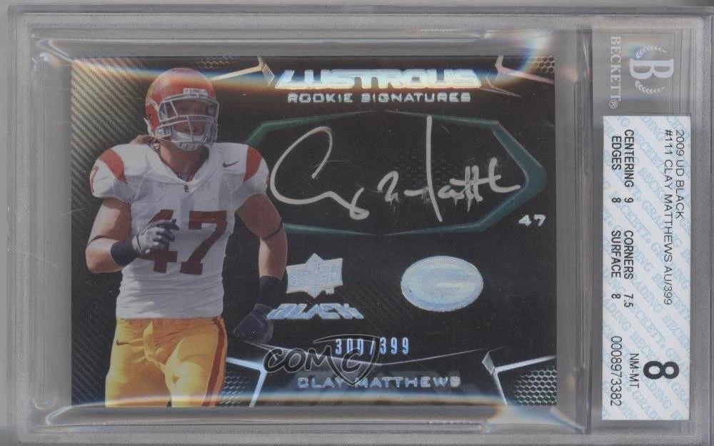 Clay Matthews Upper Deck Black #111 Autograph
