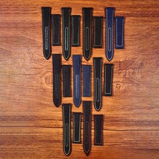 For Omega Quality Nylon Canvas Genuine Leather Watch Band Straps Mens 20mm 22mm