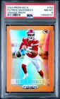 2024 PANINI PRIZM DECA #153 PATRICK MAHOMES II ORANGE PRIZM PSA NM-MT 8