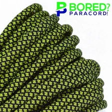 Lime Diamonds - 100 FT - 550 Paracord Rope 7 strand Parachute Cord