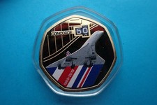 Solomon Islands, 2019 Fifty Cents - Concorde,  50p Size, in capsule.