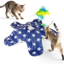 Interactive Cat Toy, Automatic Cat Toys forIndoor Cats, Tumbler Style Hide