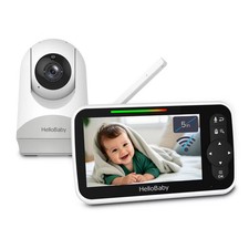 Imagen de HelloBaby 5" Video Baby Monitor with Remote Pan-Tilt-Zoon (HB6251) - White