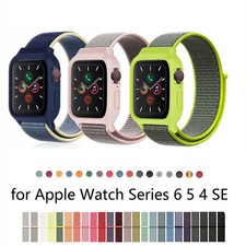 Nylon For Apple Watch Ultra2 9 8 7 6 SE 2 In 1 Band Sport Strap Replacement Case
