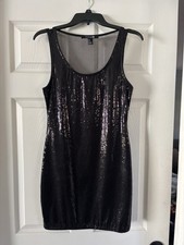 Forever 21 Sequin Bodycon Black Mini Dress