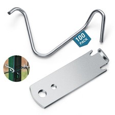 100PCS T-Post Wire Clips, Galvanized Steel Fence Clips, Heavy-Duty Clip Bendi...
